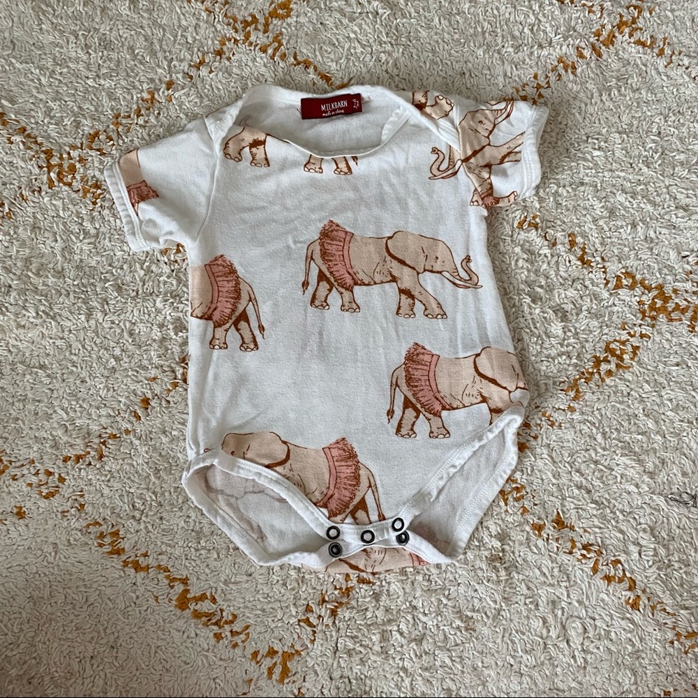Milkbarn Bamboo Ballet Elephant Bodysuit